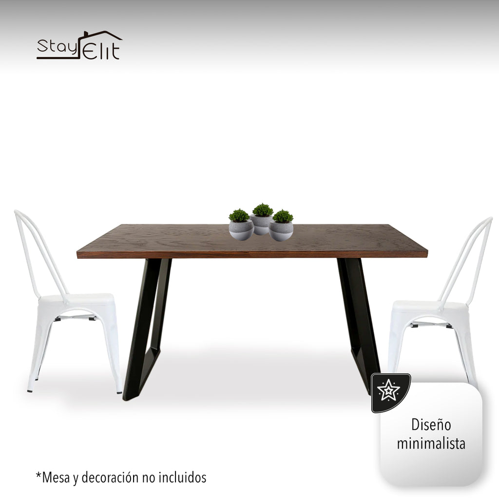 SET DE 2 SILLAS METALICAS DE COMEDOR COLOR BLANCO