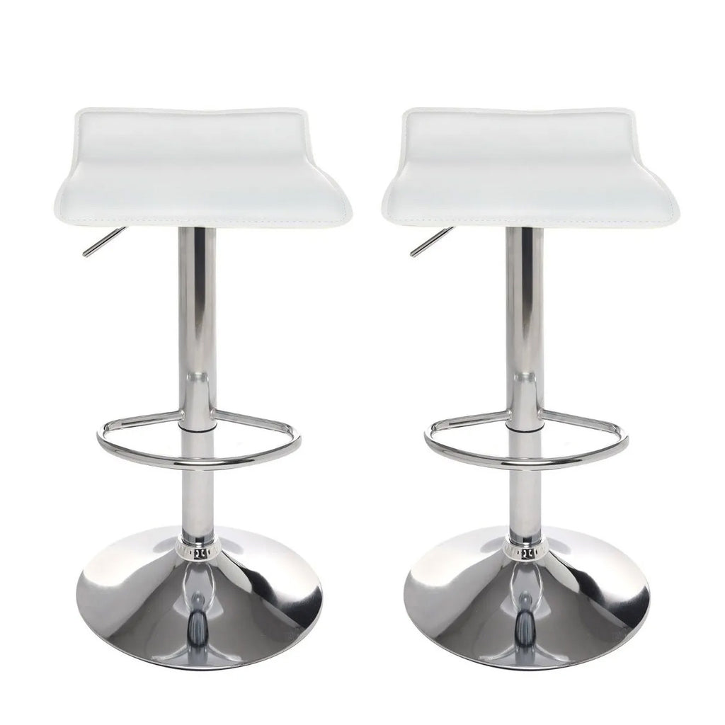 SET DE 2 BANCOS DE BARRA COLOR BLANCO