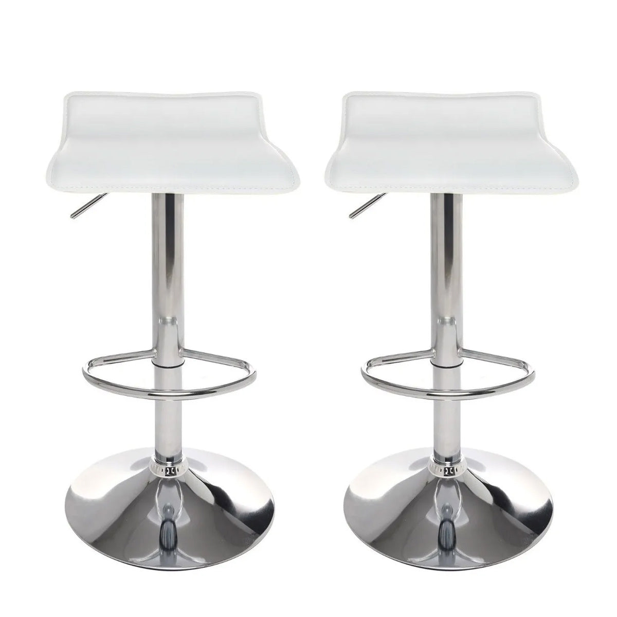 SET DE 2 BANCOS DE BARRA COLOR BLANCO (SALDOS)