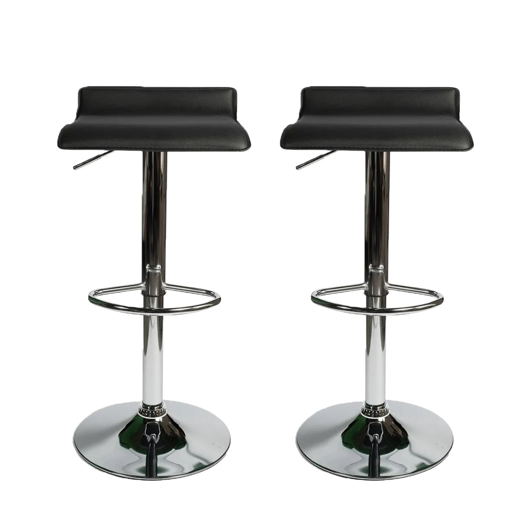 SET DE 2 BANCOS DE BARRA COLOR NEGRO