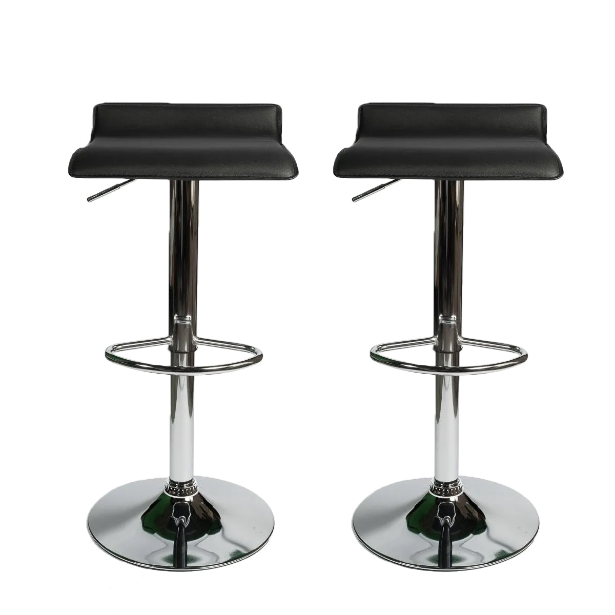 SET DE 2 BANCOS DE BARRA COLOR NEGRO