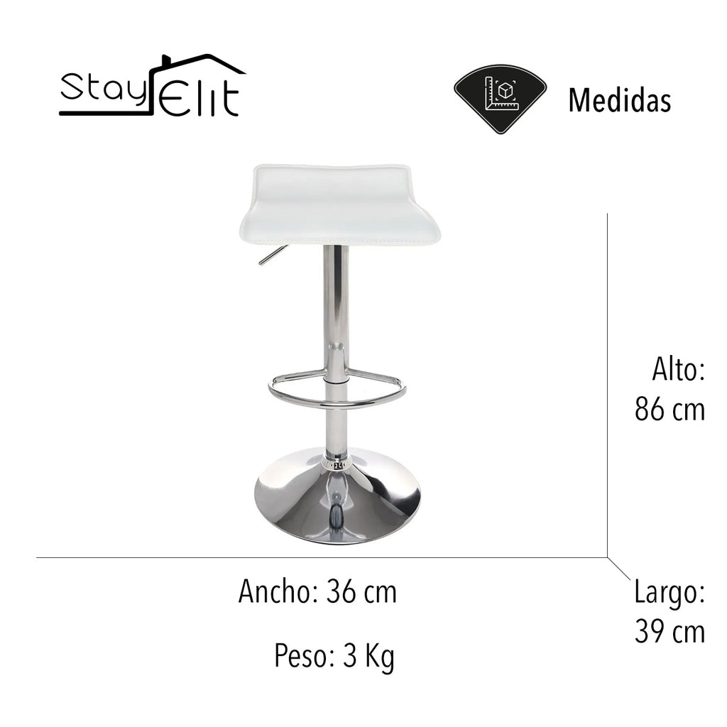 SET DE 2 BANCOS DE BARRA COLOR BLANCO