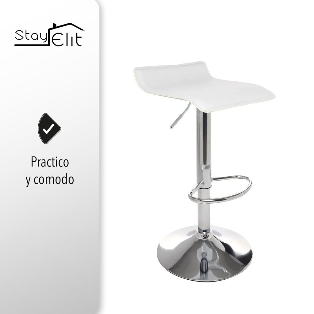 SET DE 2 BANCOS DE BARRA COLOR BLANCO