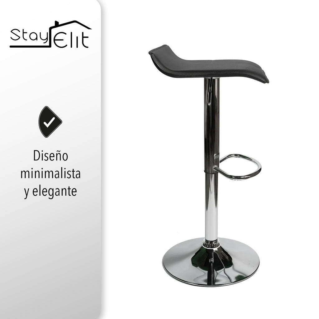 SET DE 2 BANCOS DE BARRA COLOR NEGRO
