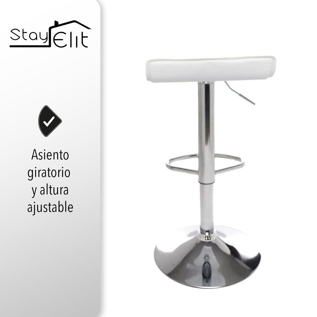 SET DE 2 BANCOS DE BARRA COLOR BLANCO