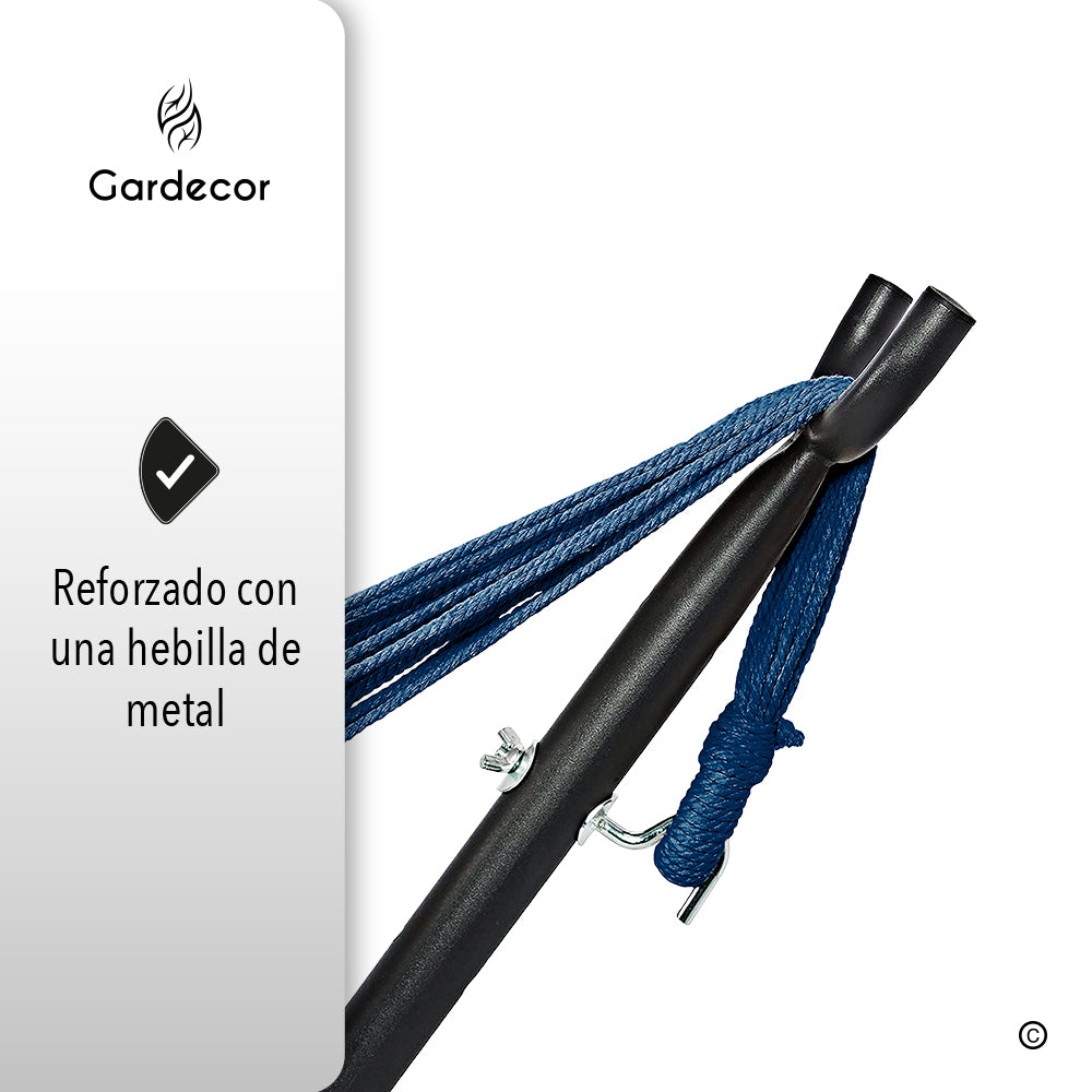 HAMACA PORTÁTIL CON BASE COLOR AZUL