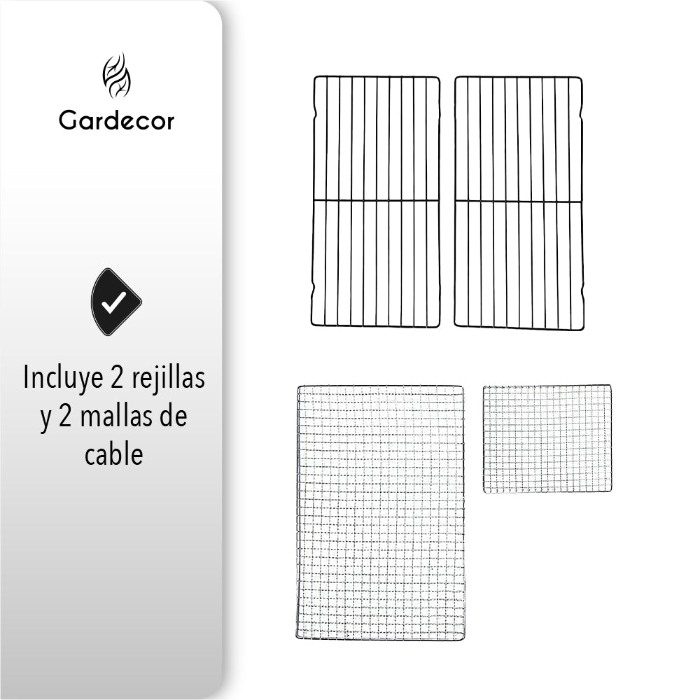 ASADOR PORTÁTIL PLEGABLE COLOR GRIS 73X33X70 CM