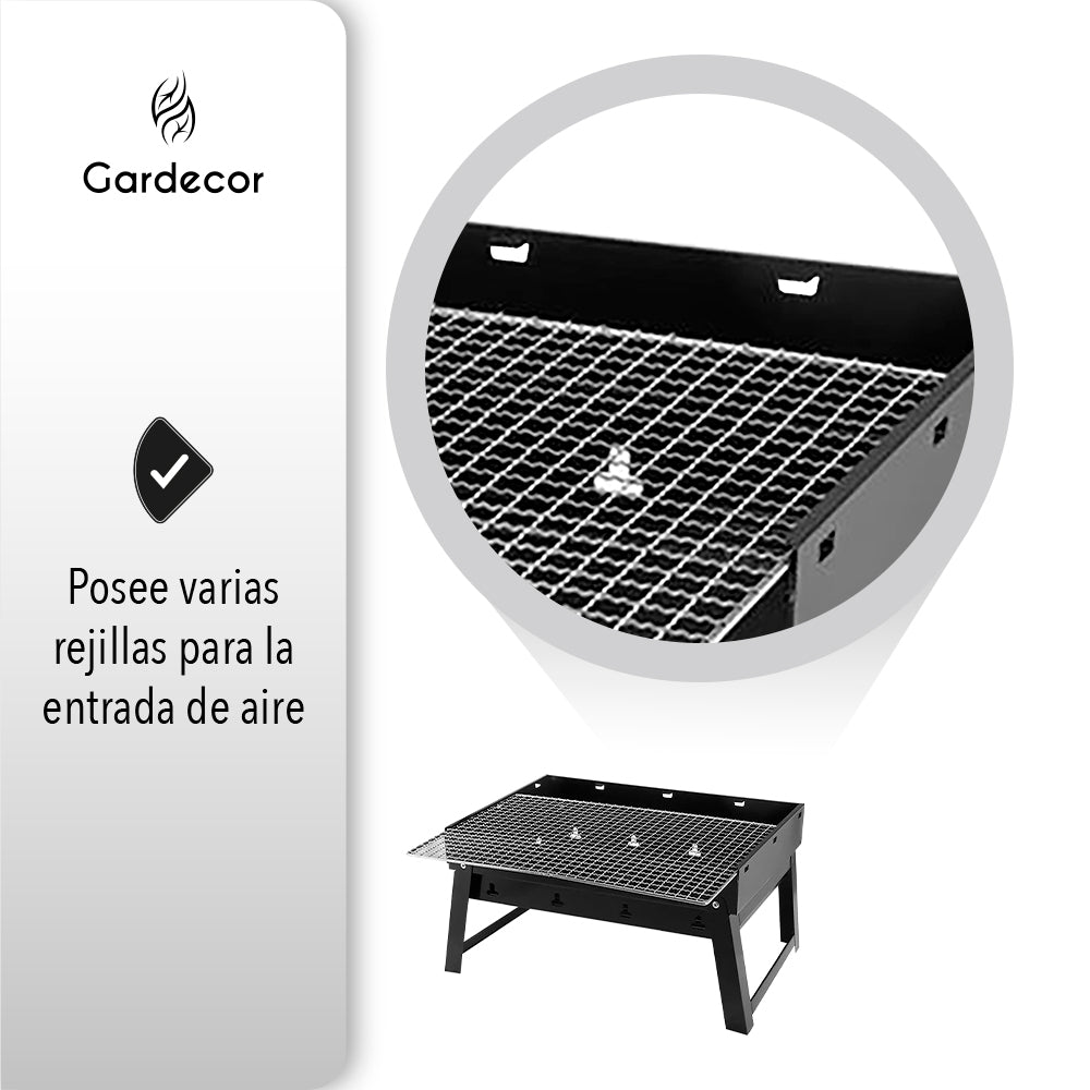 ASADOR PLEGABLE PORTÁTIL DE ACERO