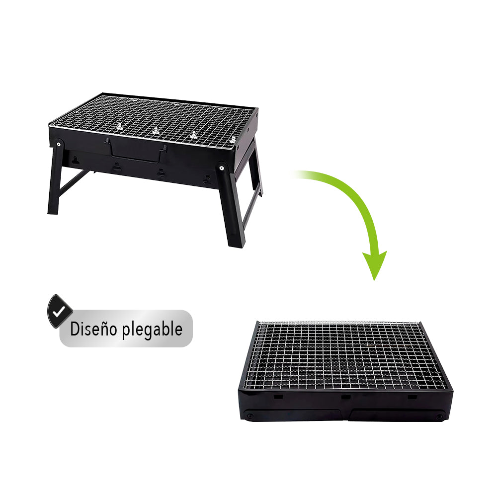 ASADOR PLEGABLE PORTÁTIL DE ACERO