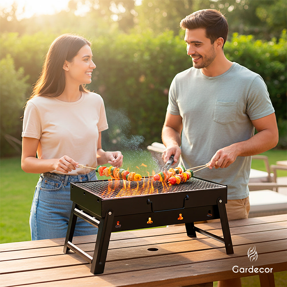 ASADOR PLEGABLE PORTÁTIL DE ACERO