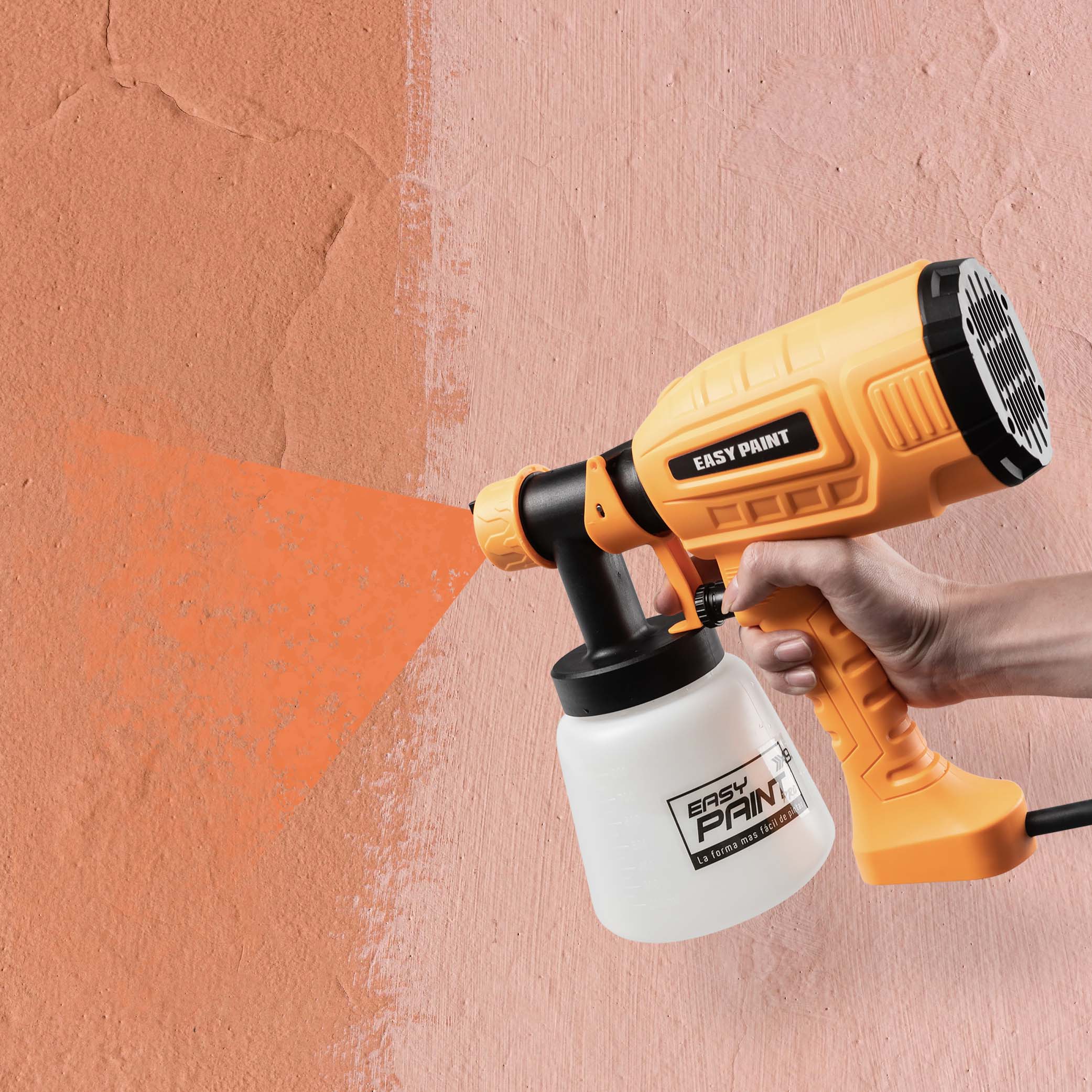 EASY PAINT-PRO PISTOLA PORTÁTIL PARA PINTAR DE 400W CON BOQUILLAS REGULADORAS