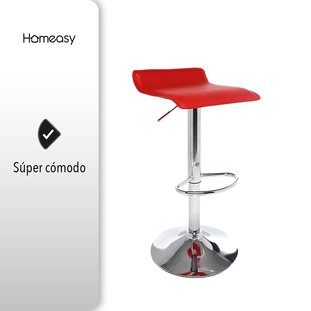 SET DE 2 BANCOS DE BARRA COLOR ROJO