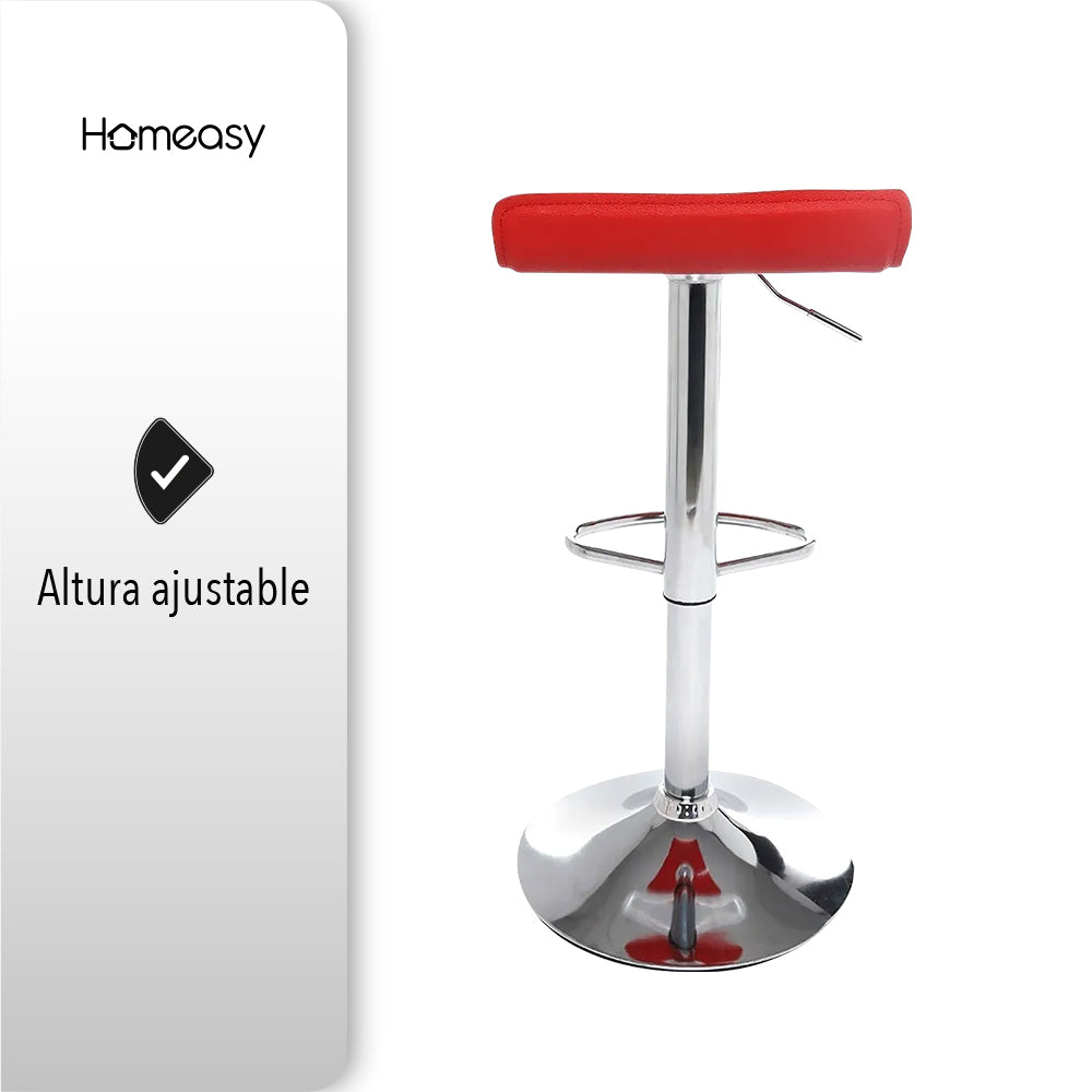 SET DE 2 BANCOS DE BARRA COLOR ROJO