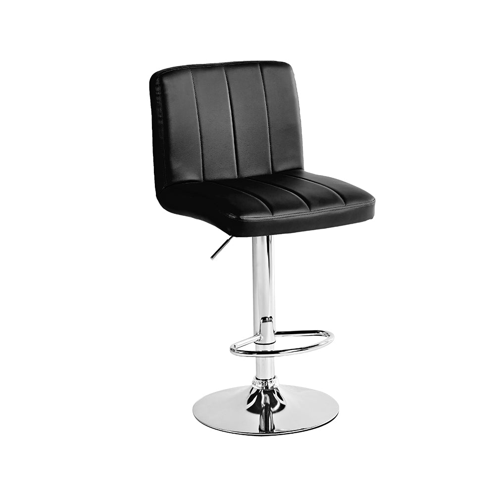 SET DE 2 BANCOS PARA BARRA CON RESPALDO CUADRADO COLOR NEGRO