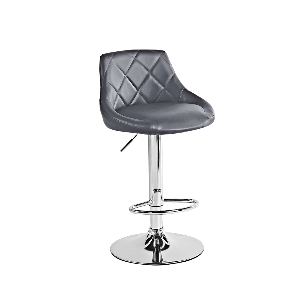 SET DE 2 BANCOS PARA BARRA CON RESPALDO COLOR GRIS