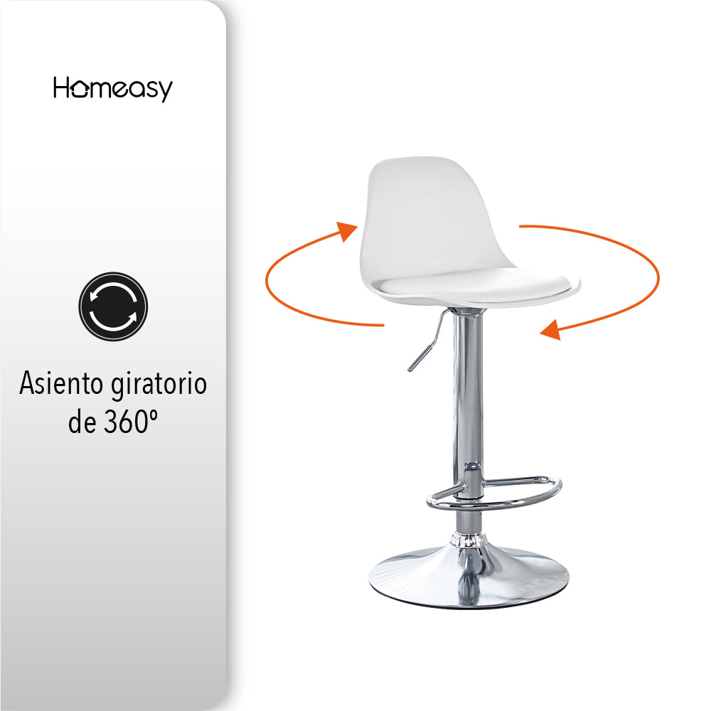 SET DE 2 BANCOS TIPO EAMES COLOR BLANCO (SALDOS)