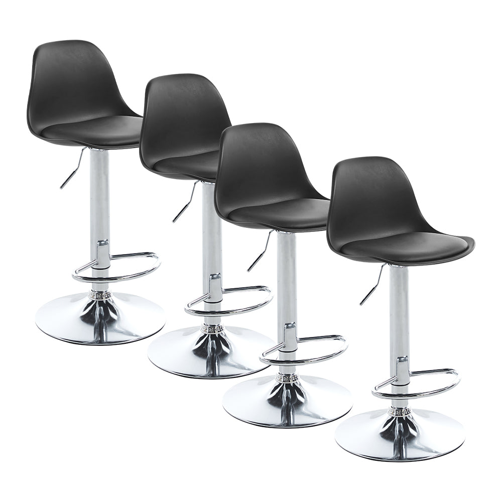 SET DE 4 BANCOS TIPO EAMES COLOR NEGRO