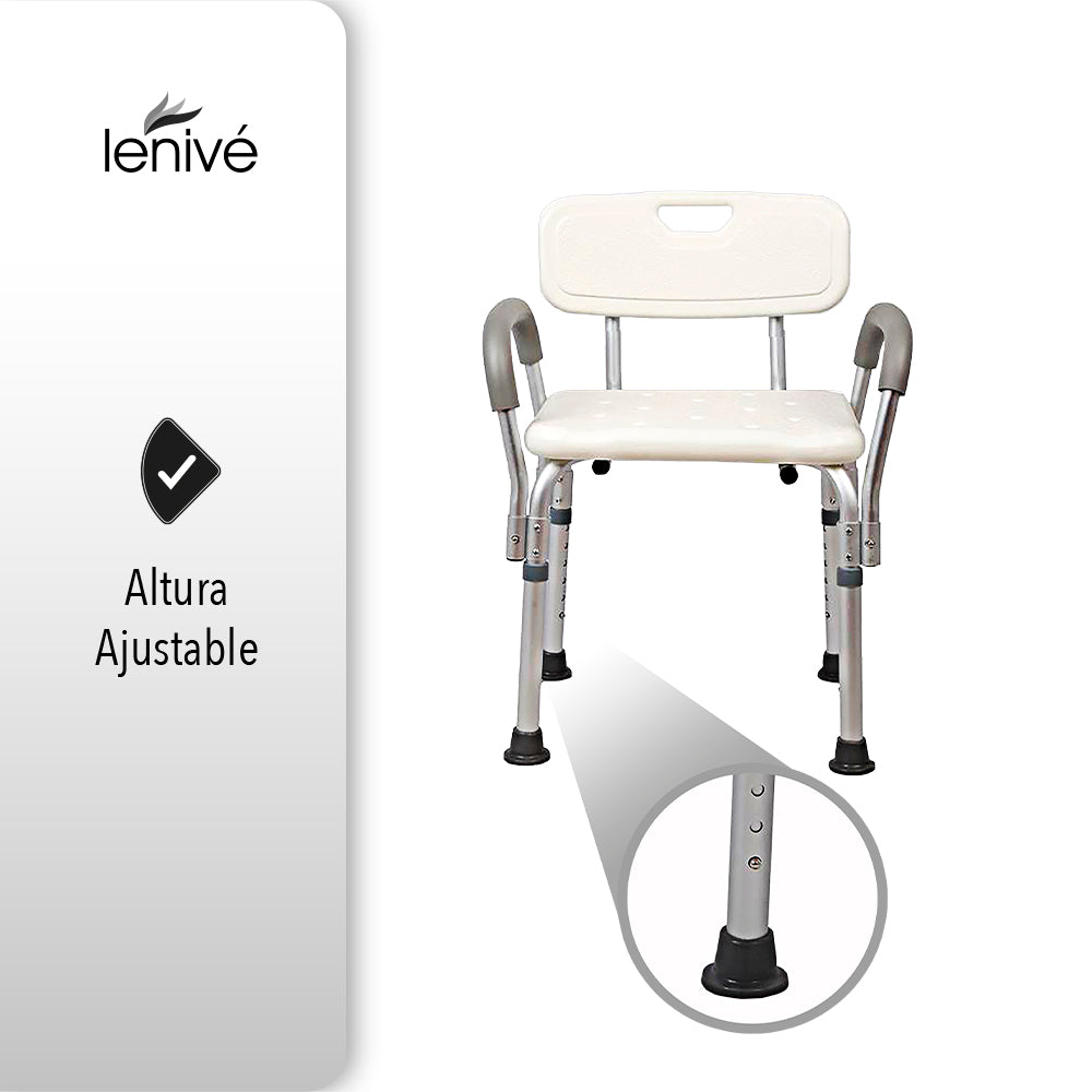 SILLA PARA DUCHA CON BRAZOS AJUSTABLES (SALDOS)