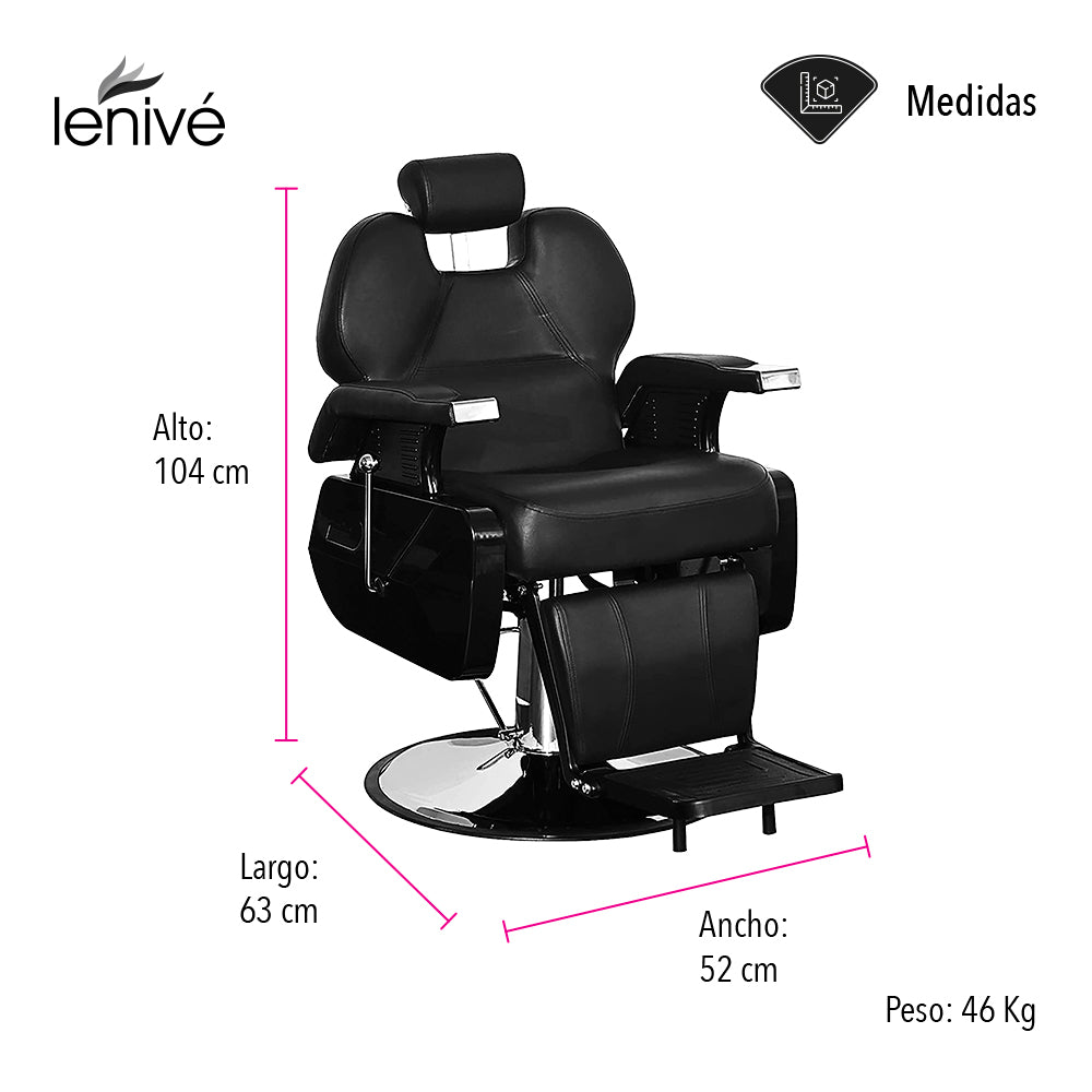 SILLA PARA BARBERIA COLOR NEGRO (SALDOS)