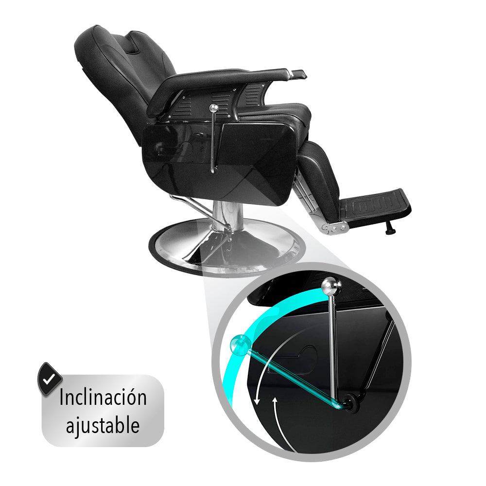SILLA PARA BARBERIA COLOR NEGRO (SALDOS)