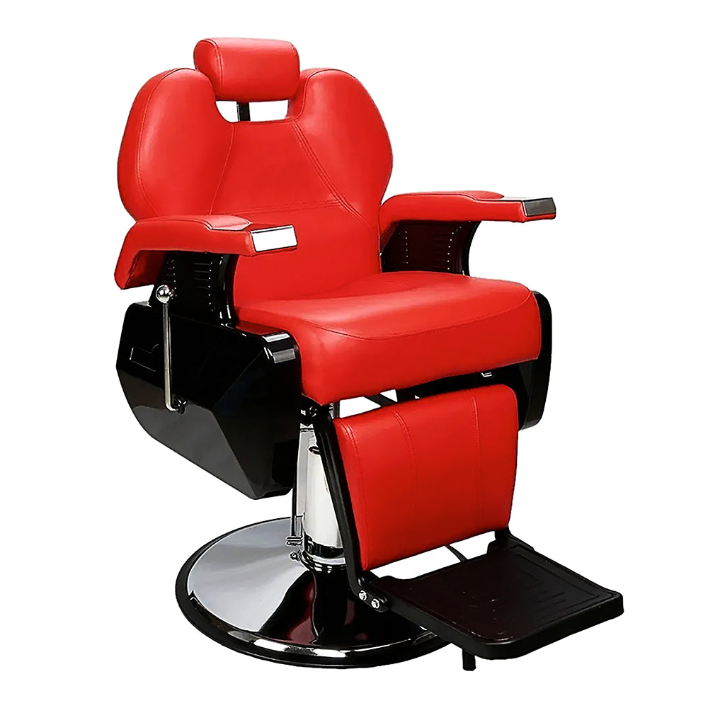 SILLA PARA BARBERIA COLOR ROJO (SALDOS)