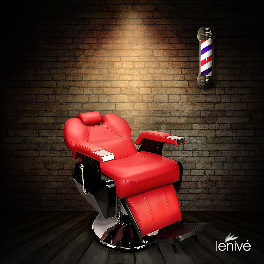 SILLA PARA BARBERIA COLOR ROJO (SALDOS)