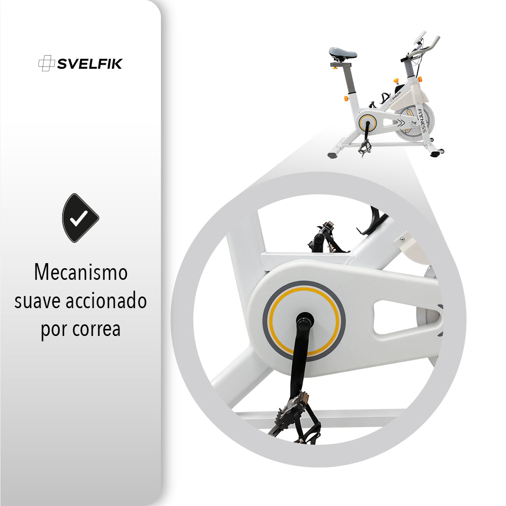 BICICLETA DE SPINNING 6 KG COLOR BLANCO