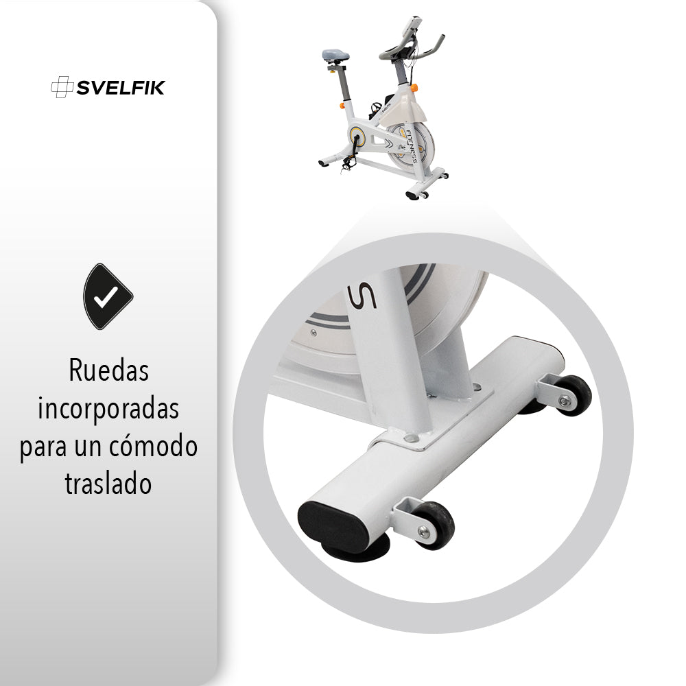 BICICLETA DE SPINNING 6 KG COLOR BLANCO