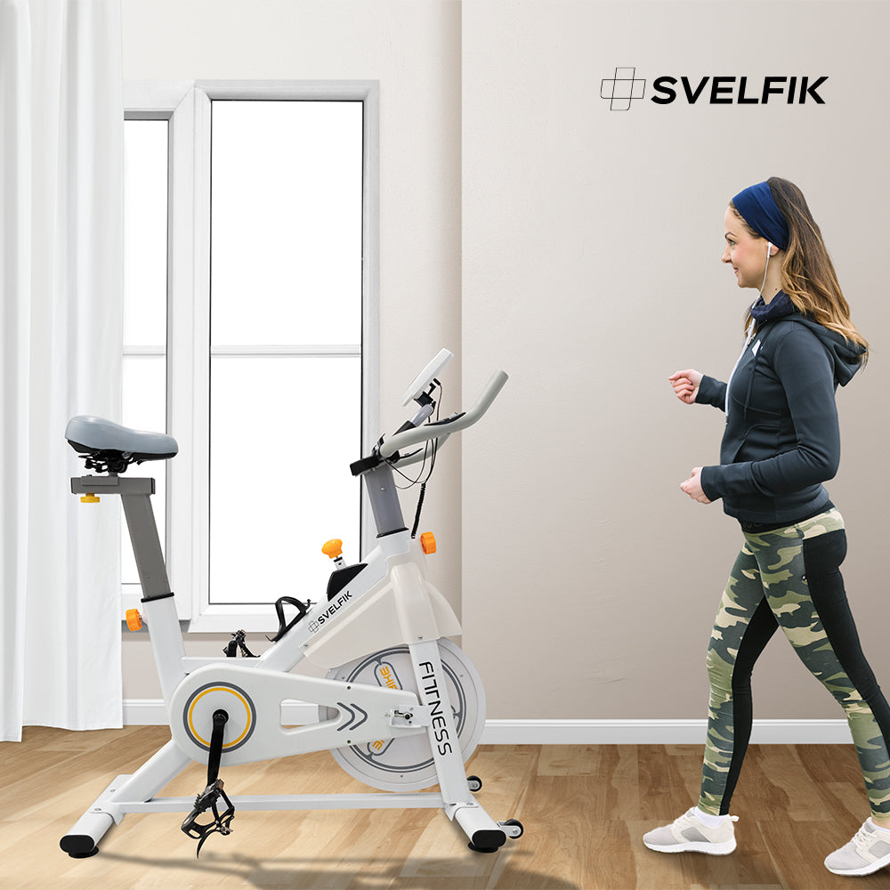 BICICLETA DE SPINNING 6 KG COLOR BLANCO