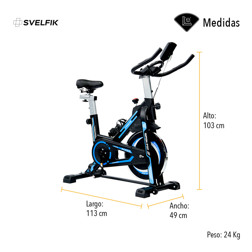 BICICLETA ESTÁTICA COLOR AZUL
