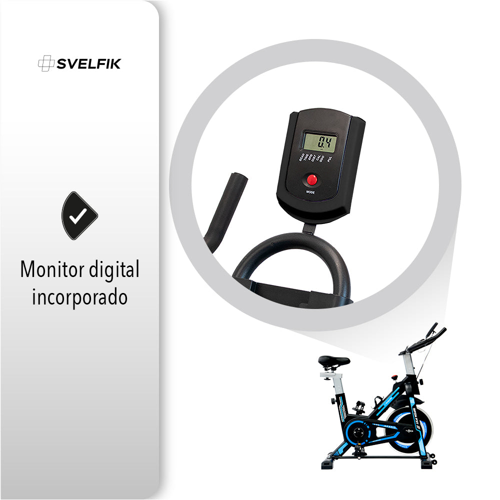 BICICLETA ESTÁTICA COLOR AZUL (SALDOS)