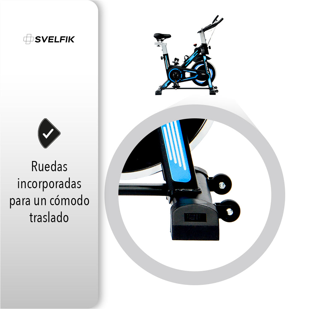 BICICLETA ESTÁTICA COLOR AZUL (SALDOS)