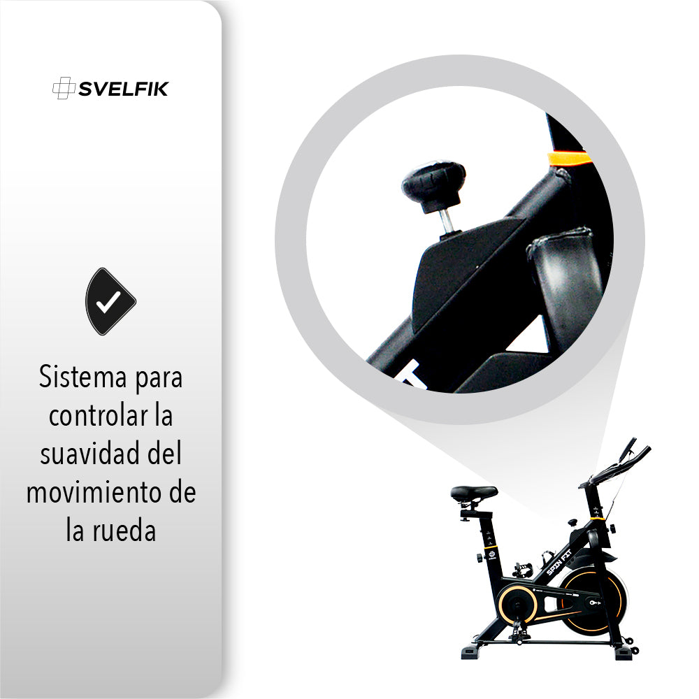 BICICLETA ESTÁTICA COLOR NARANJA (SALDOS)