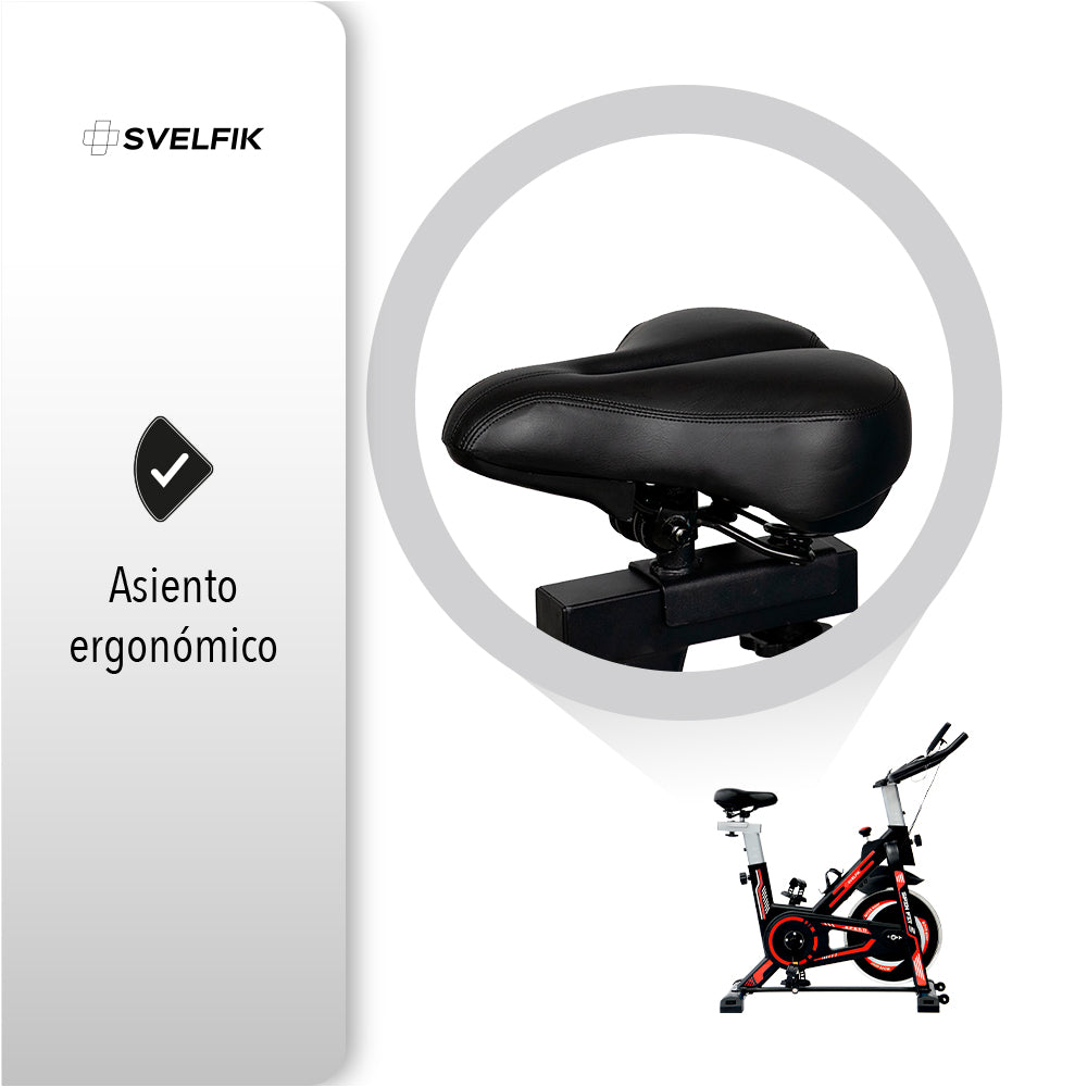 BICICLETA ESTÁTICA COLOR ROJO (SALDOS)