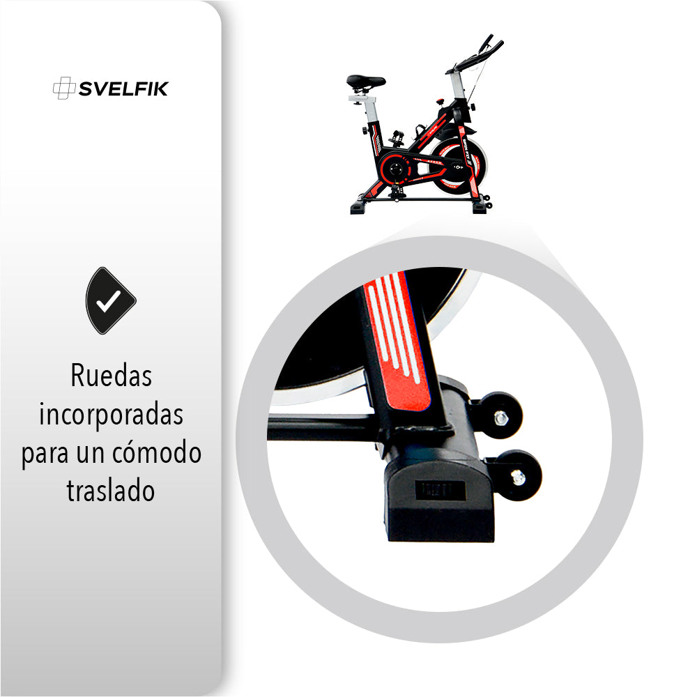 Bicicleta Estática Color Rojo