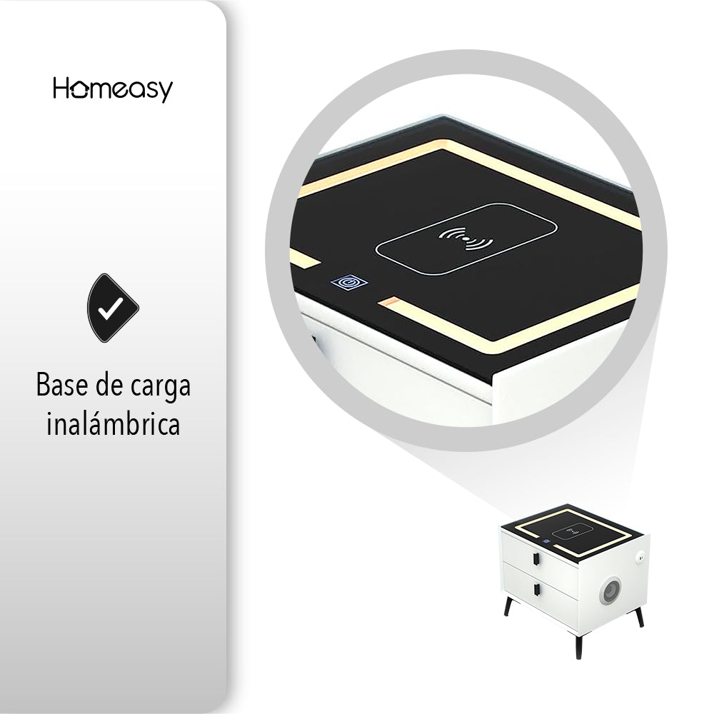 BURÓ CON CARGA INTELIGENTE COLOR BLANCO