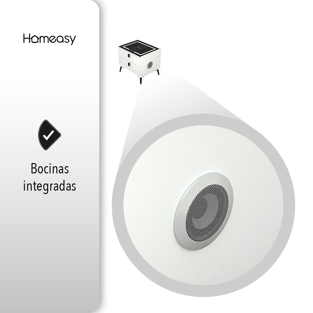 BURÓ CON CARGA INTELIGENTE COLOR BLANCO