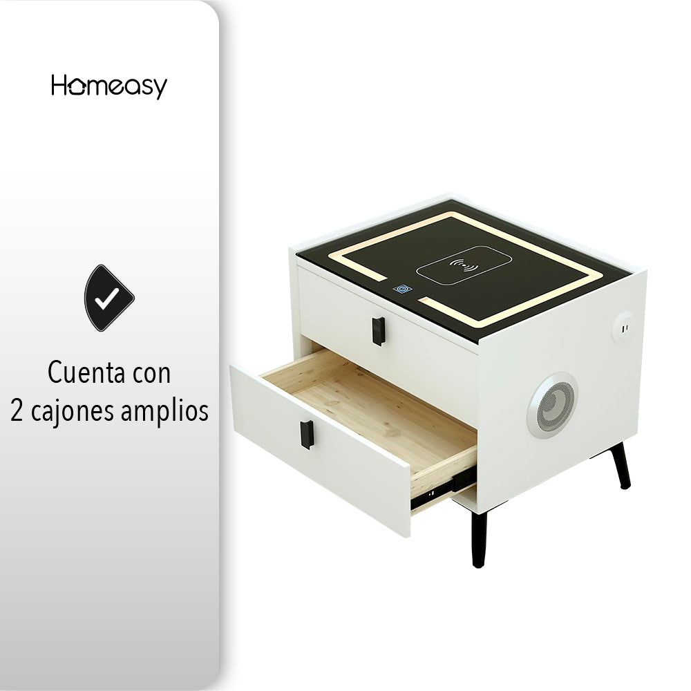 BURÓ CON CARGA INTELIGENTE COLOR BLANCO