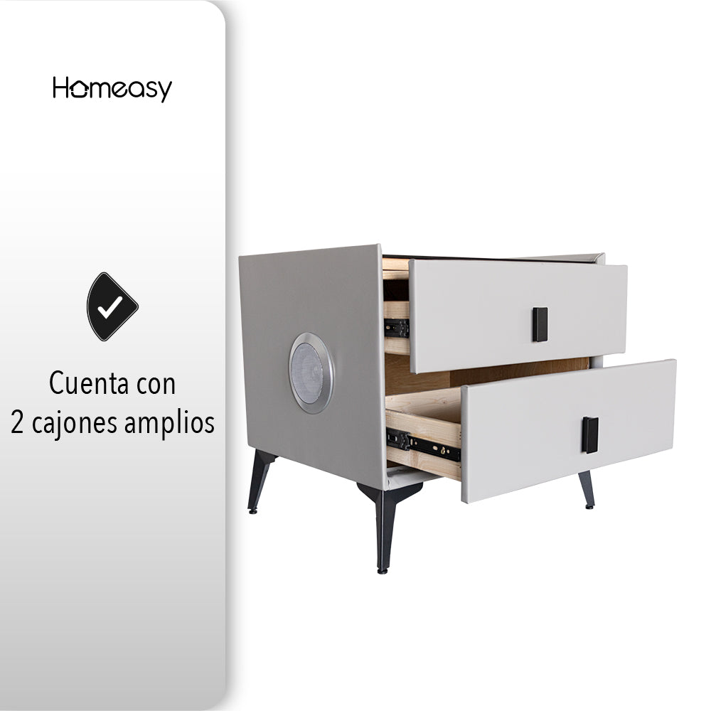 BURÓ CON CARGA INTELIGENTE COLOR GRIS