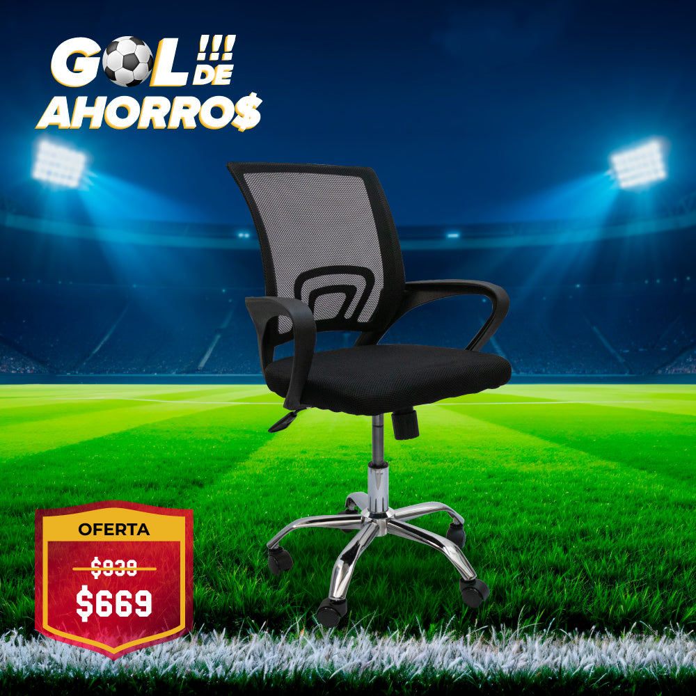 SILLA DE OFICINA ERGONÓMICA COLOR NEGRA