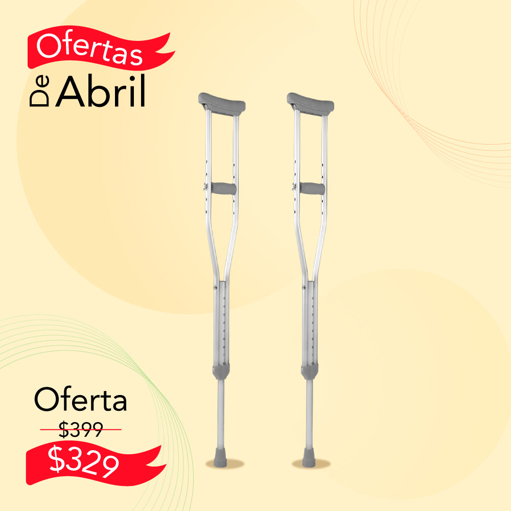 MULETAS AUXILIARES DE ALUMINIO AJUSTABLES MEDIANAS