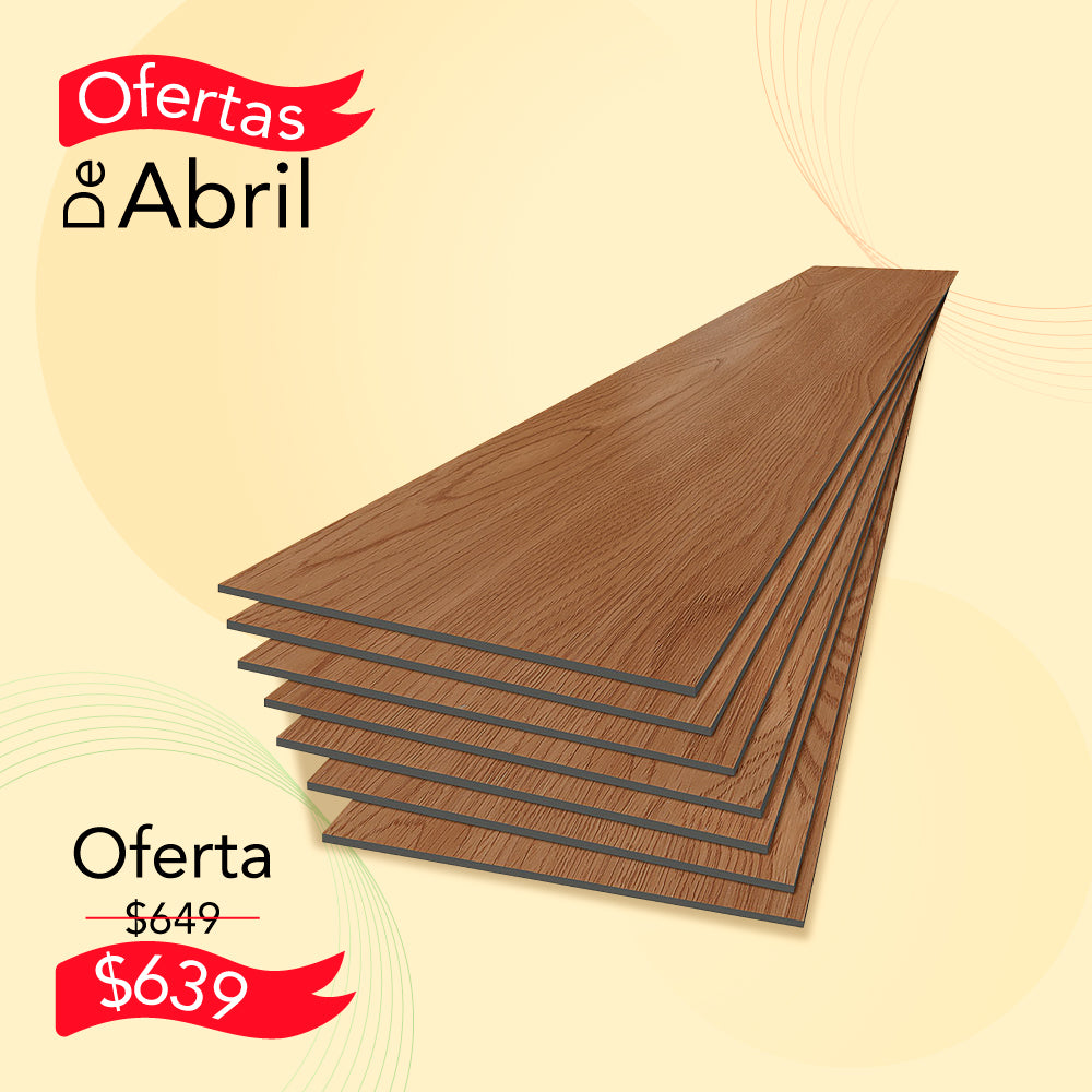 PISO AUTOADHESIVO TIPO DUELA 5 M² COLOR CAFÉ OSCURO