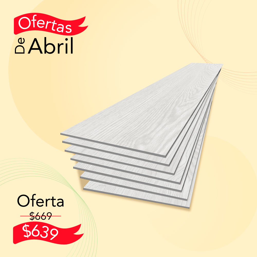 PISO AUTOADHESIVO TIPO DUELA 5 M² COLOR GRIS