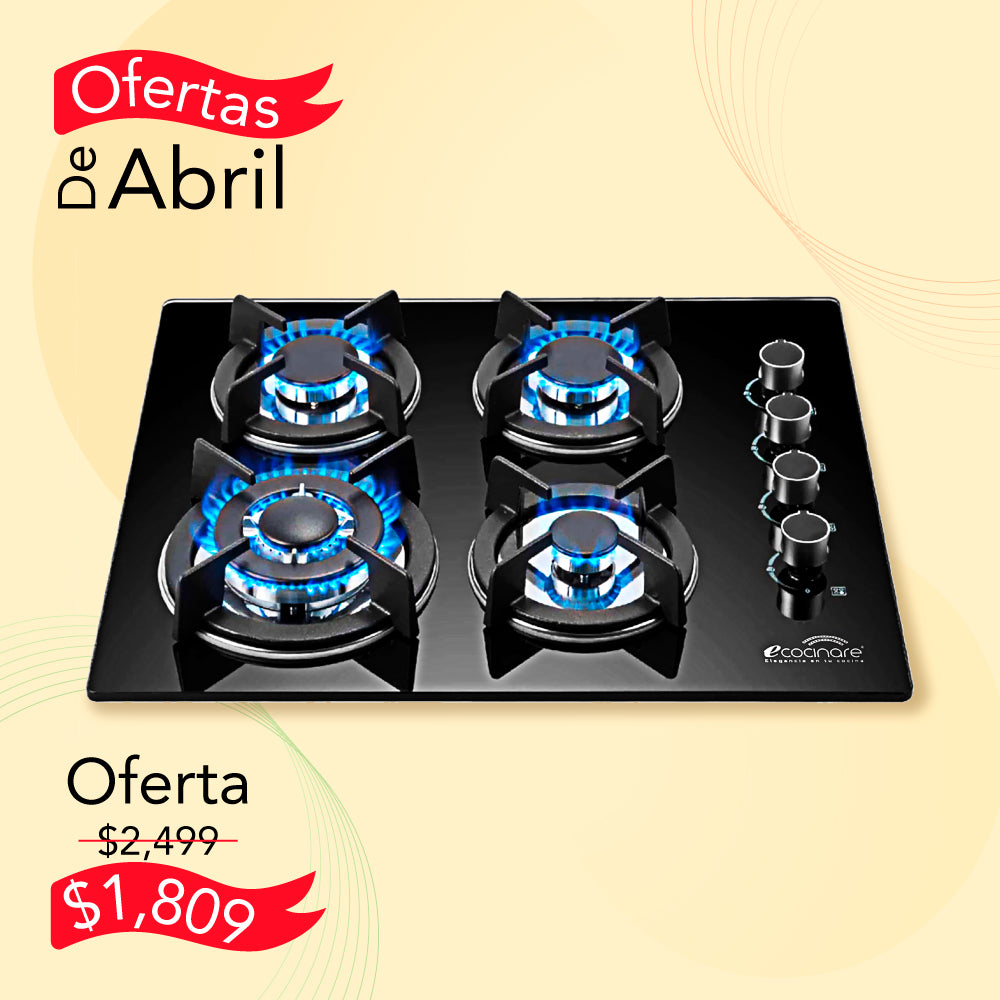 PARRILLA DE GAS DE CRISTAL EMPOTRABLE