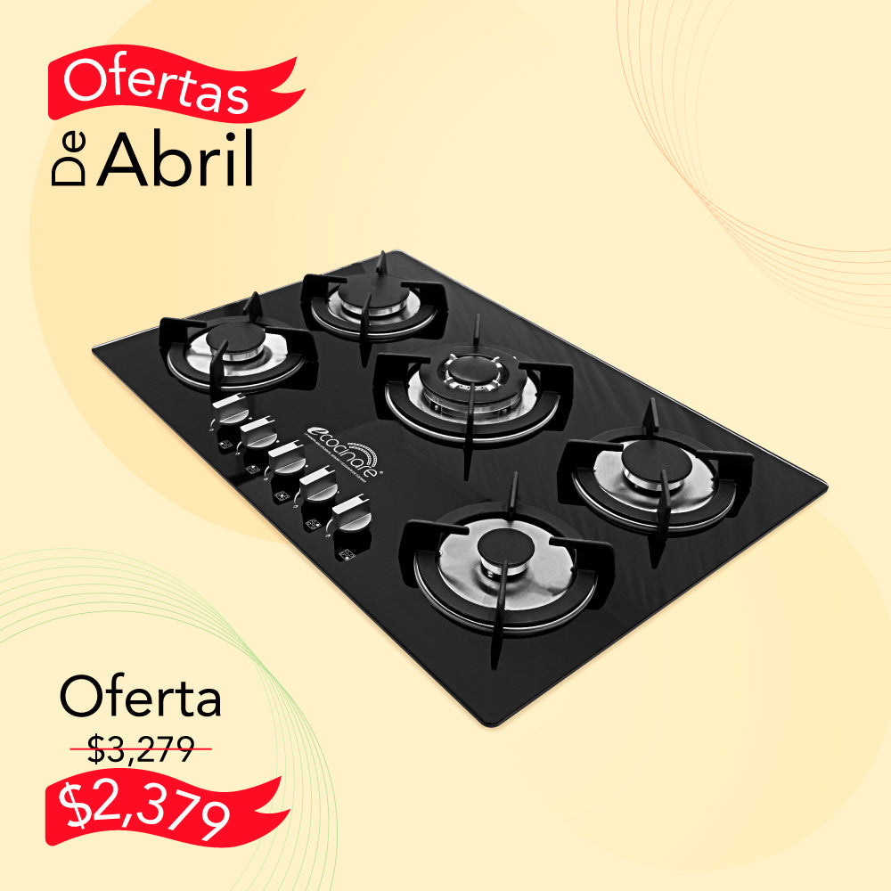 PARRILLA DE GAS EMPOTRABLE CON 5 QUEMADORES