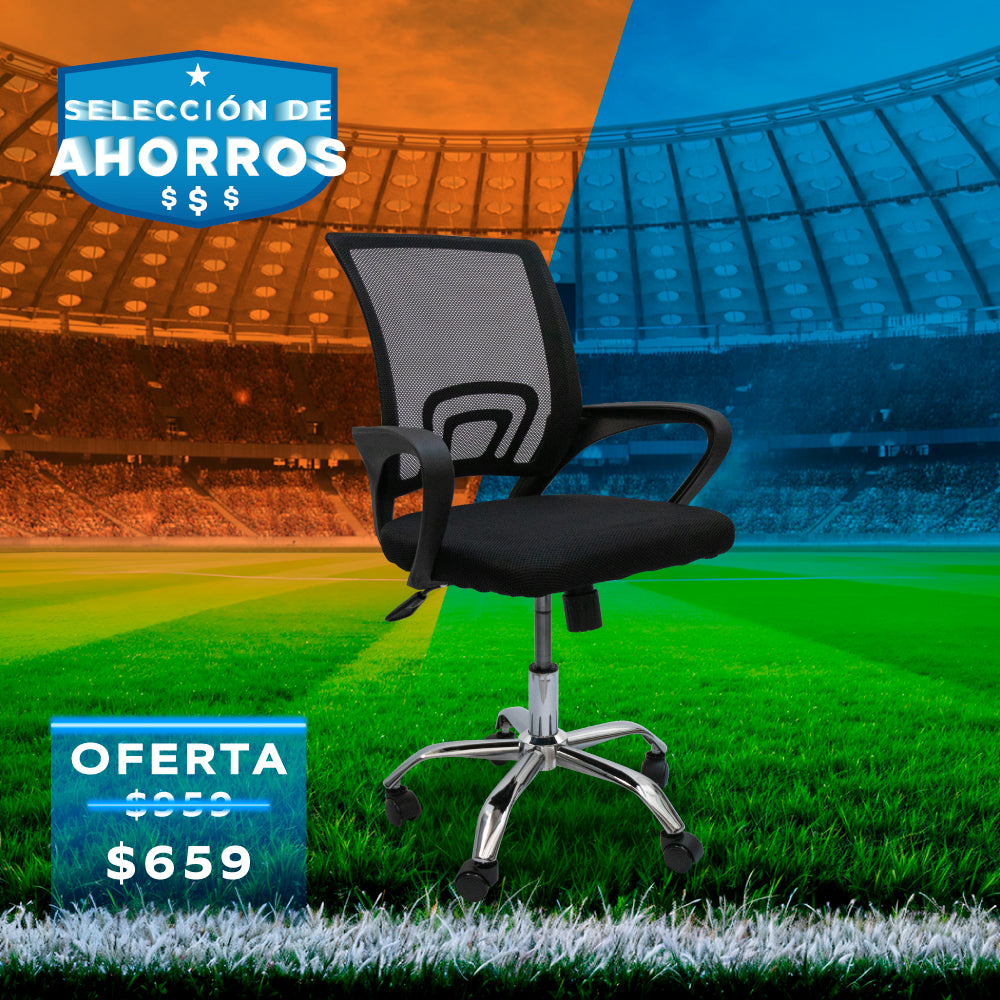 SILLA DE OFICINA ERGONÓMICA COLOR NEGRA