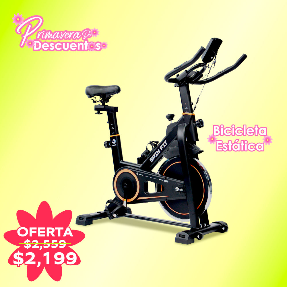 BICICLETA ESTÁTICA COLOR NARANJA