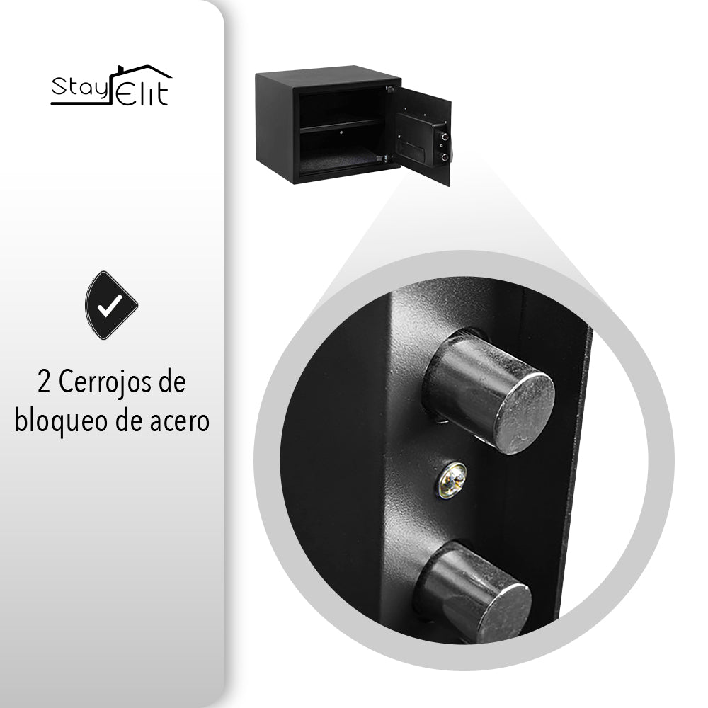 CAJA FUERTE DIGITAL 30X38X30 CM COLOR NEGRO (SALDOS)