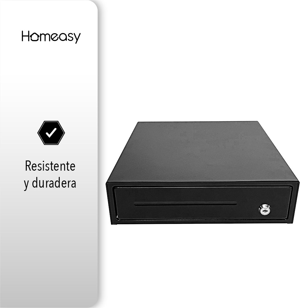 CAJÓN DE DINERO METÁLICO CON 4 COMPARTIMENTOS PARA BILLETES Y 5 PARA MONEDAS (SALDOS)