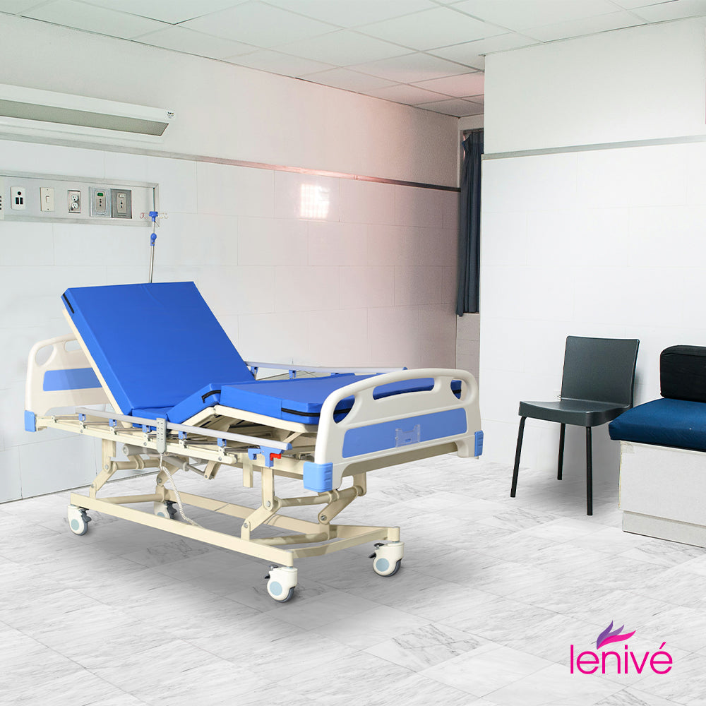 CAMA HOSPITALARIA ELÉCTRICA CON MESA Y COLCHÓN